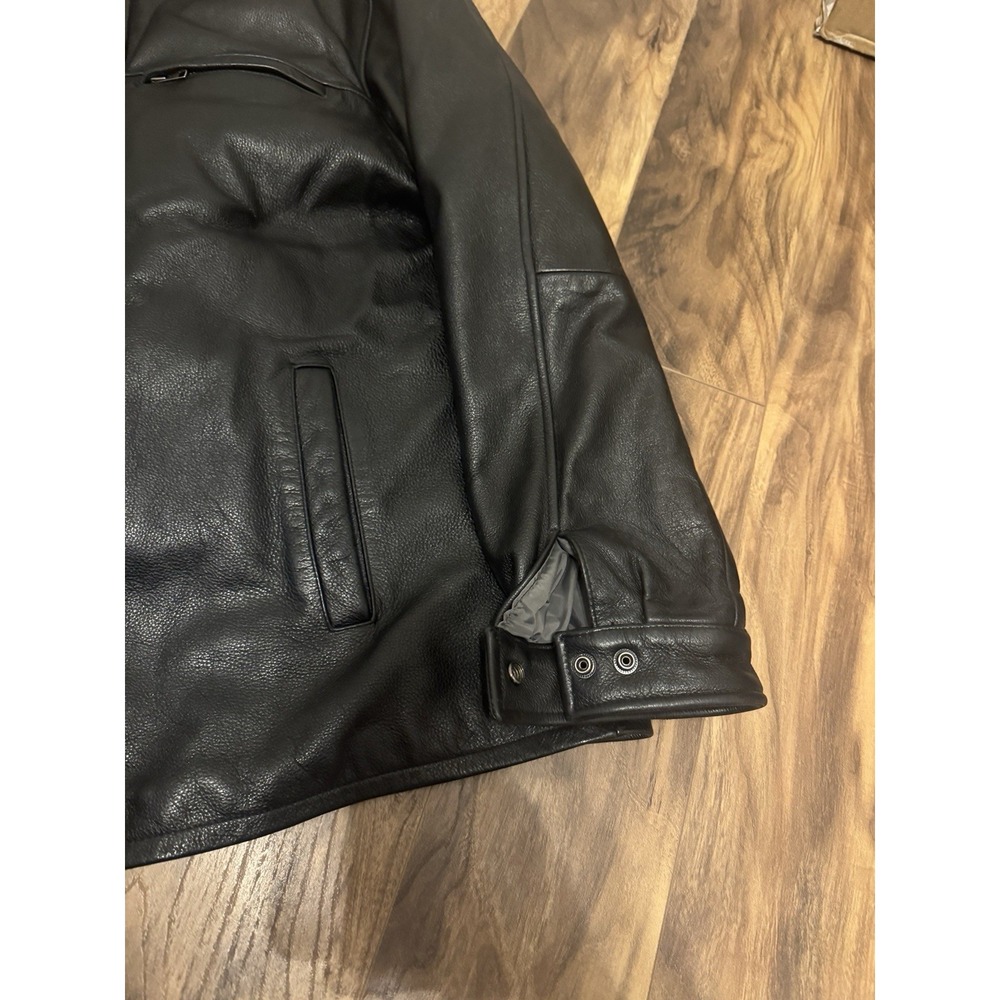Vintage Wilson's Men's Leather Zip Up Jacket Black Size XL - Picture 3 of 7